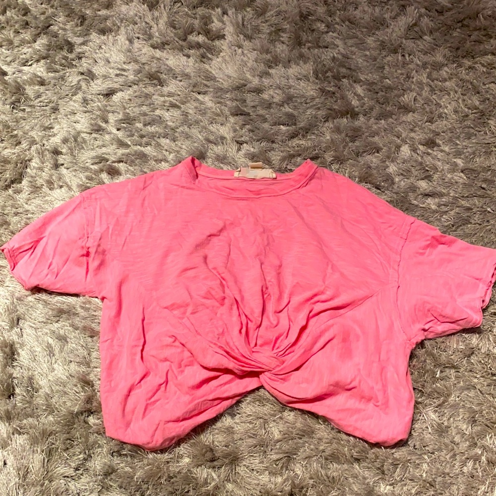 Free people tie front tshirt.